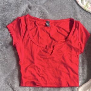 Red Women's windsor top